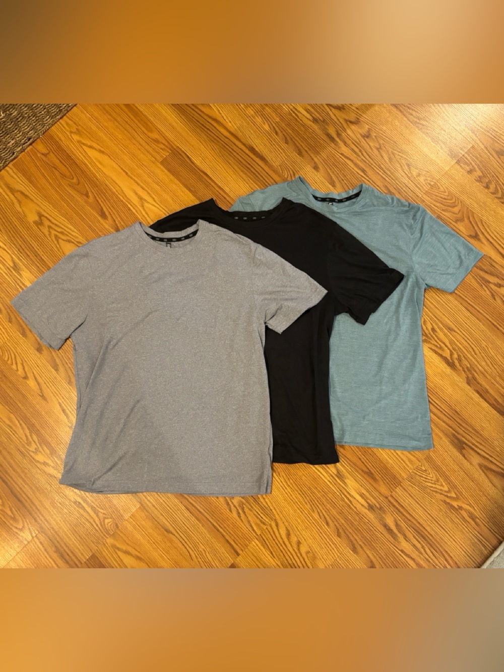 LEG3ND Inspire Men's Black, Gray & Heather Blue SS Crew Neck T-Shirts, Medium